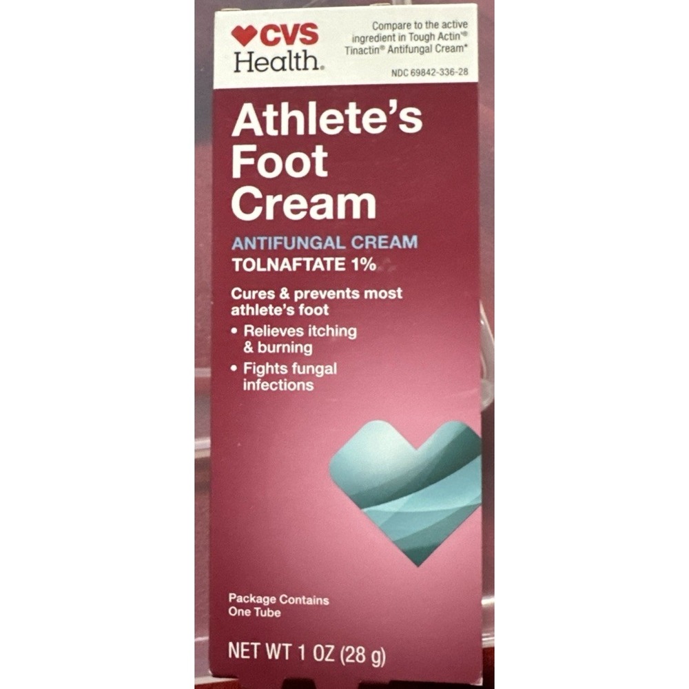 CVS Athlete's Foot Cream Lot Of 5 Tolnaftate 1% 1 Oz *See All Expiration Dates*